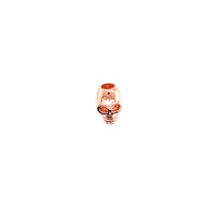Skull Head Spacer 10mm - Sterling Silver