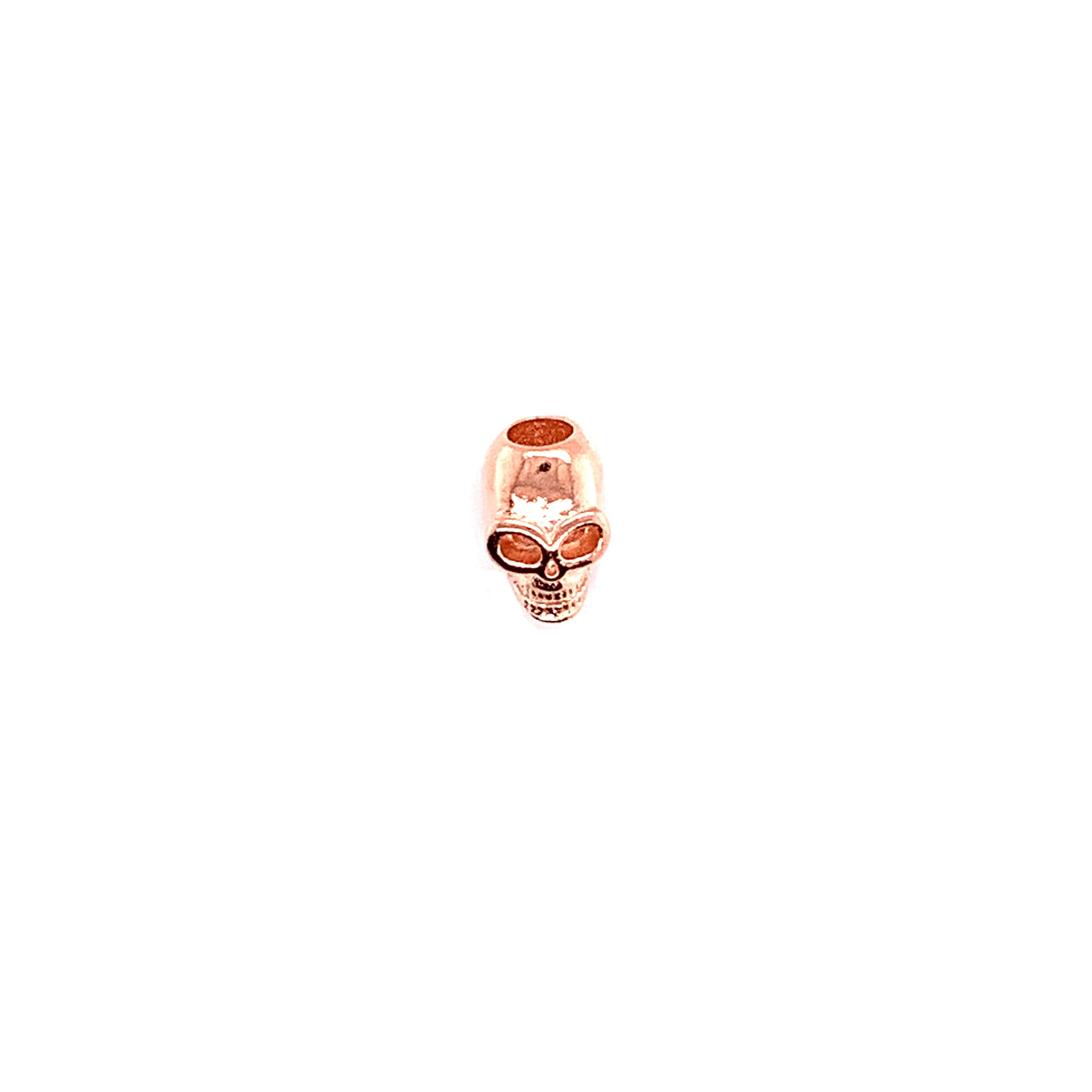Skull Head Spacer 10mm - Sterling Silver