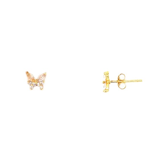 CZ Butterfly Stud - Gold Plated