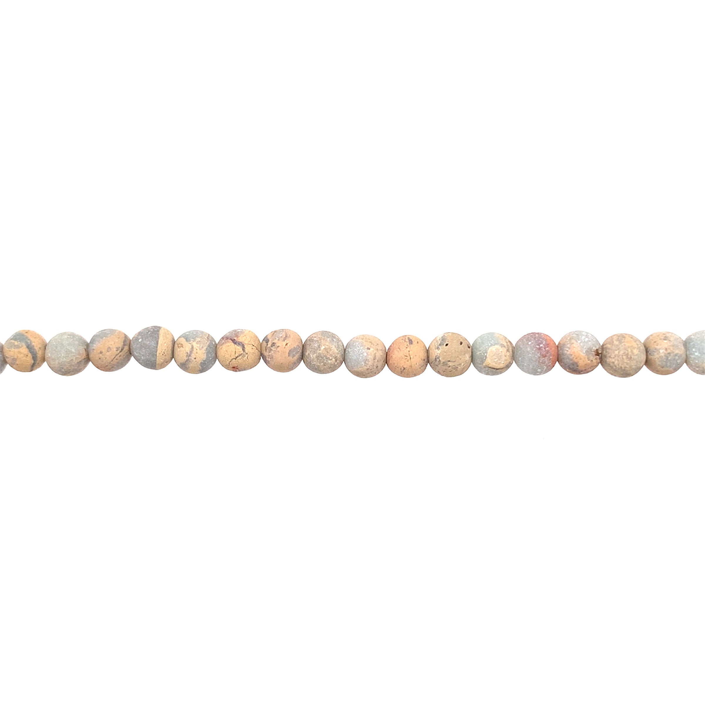 6mm Matte Arctic Green Impression Jasper - Round