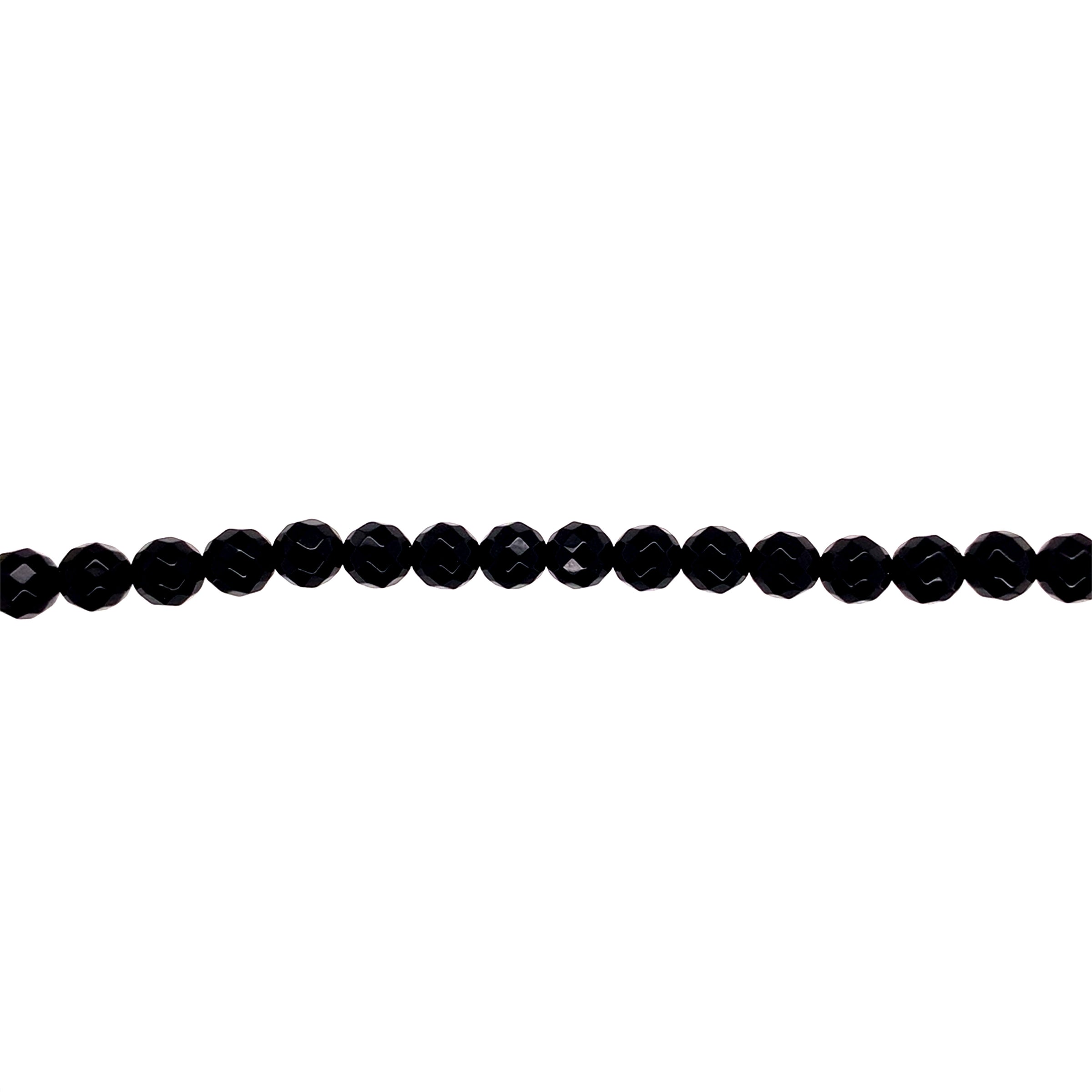 6mm Black Onyx - 64 Facets