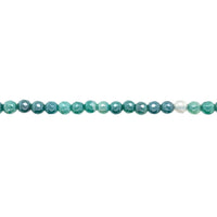 6mm Iridescent Plated Green Agate - Faceted