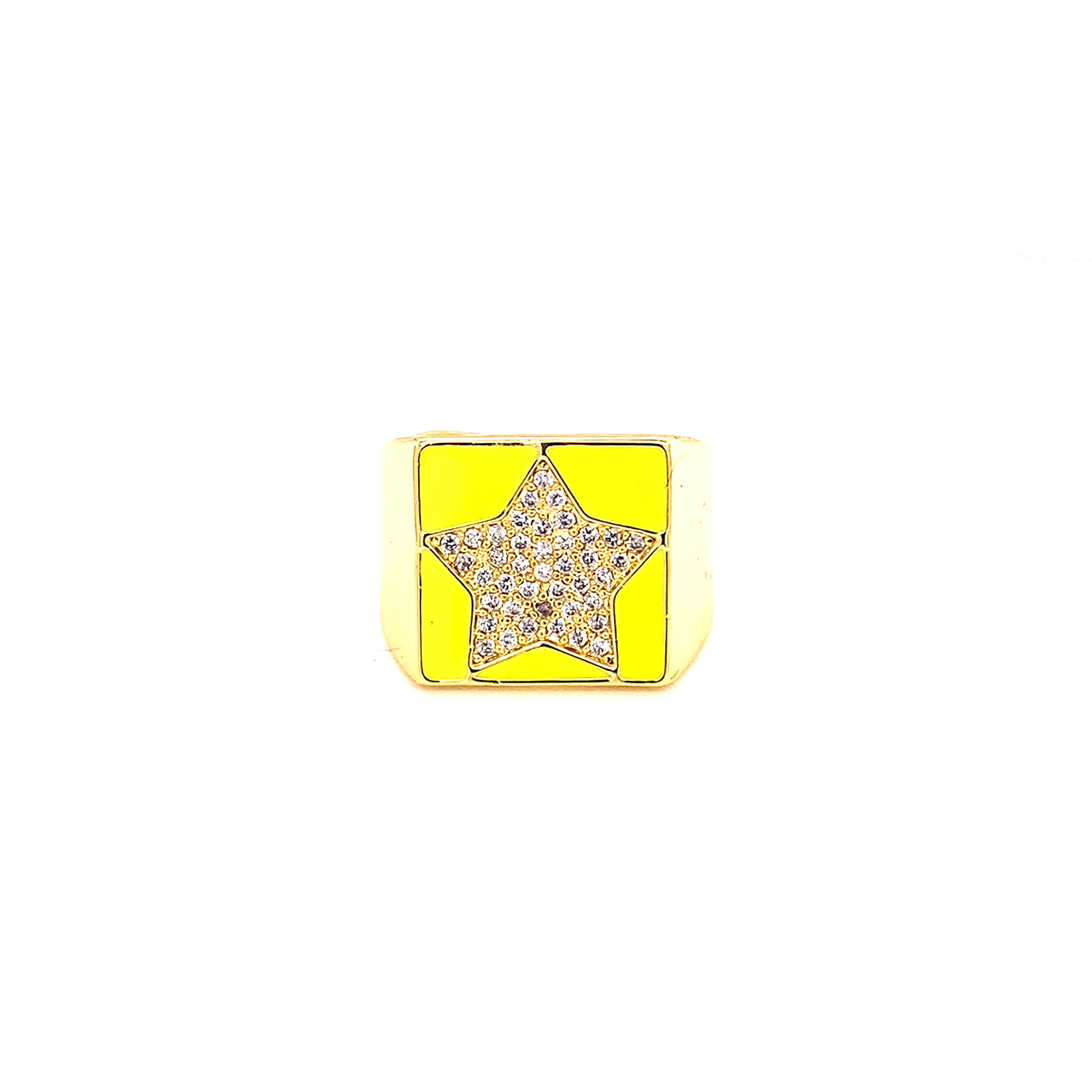 CZ Star Ring - Gold Plated