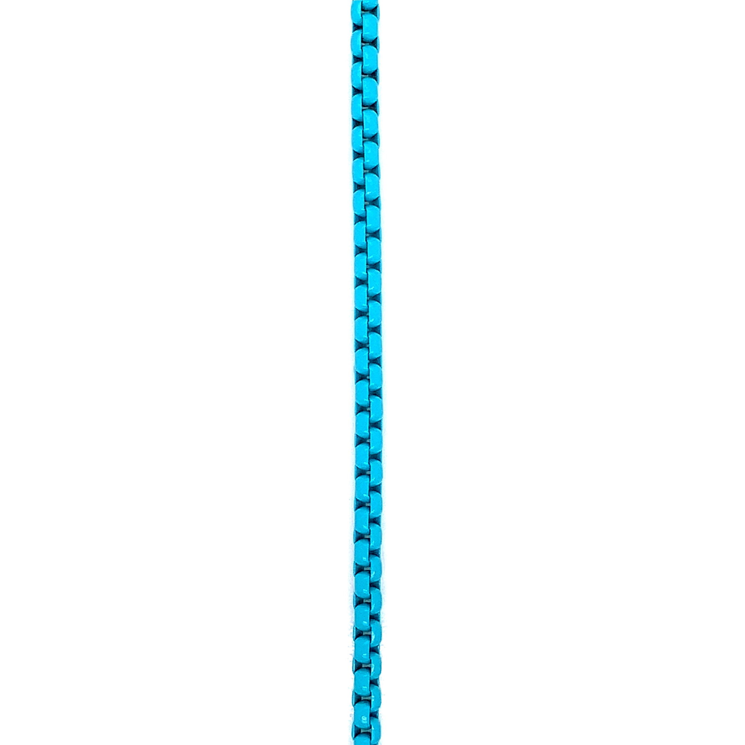 18" Teal Cable Chain Necklace with 2" Extension