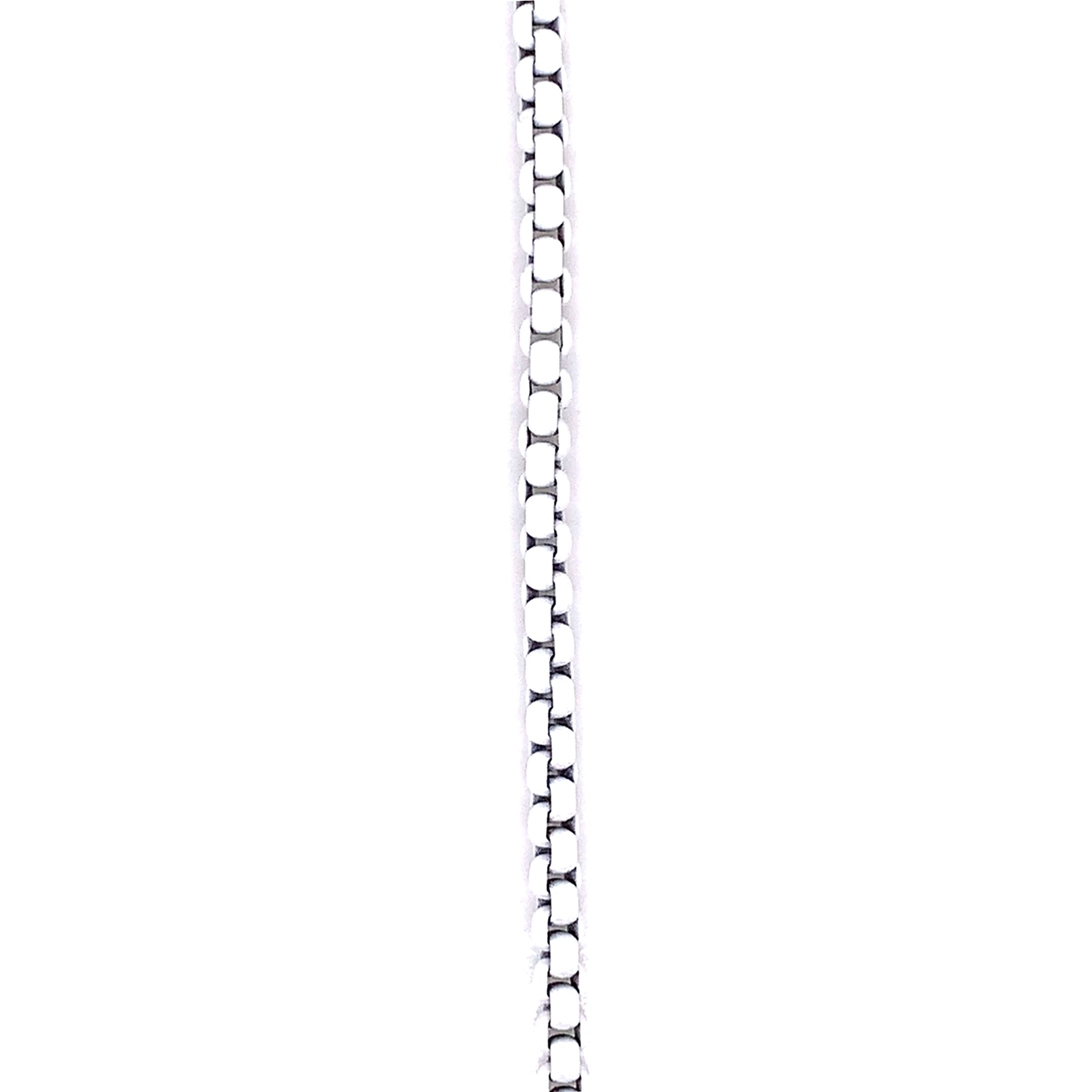 18" White Cable Chain Necklace with 2" Extension