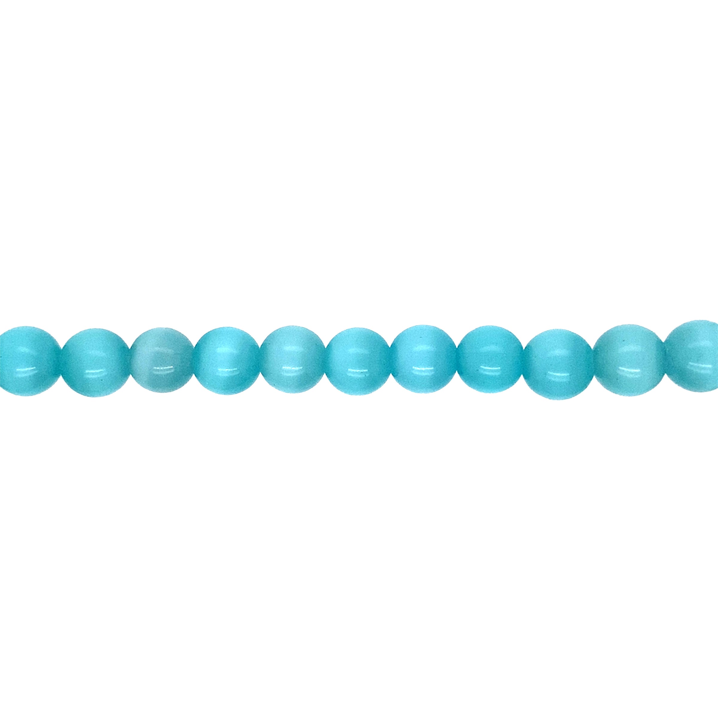 10mm Baby Blue Cat's Eye - Round