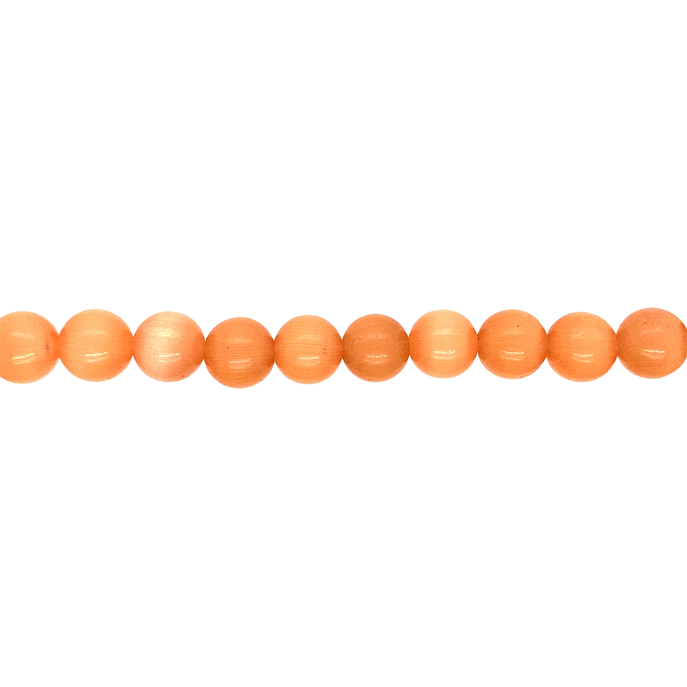 10mm Peach Cat's Eye - Round