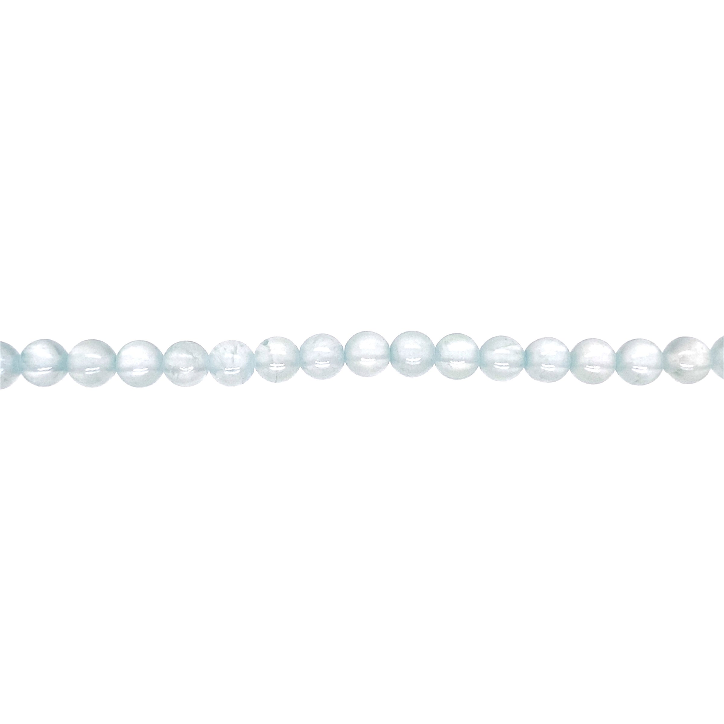 6mm Baby Blue Jade Transparent - Round