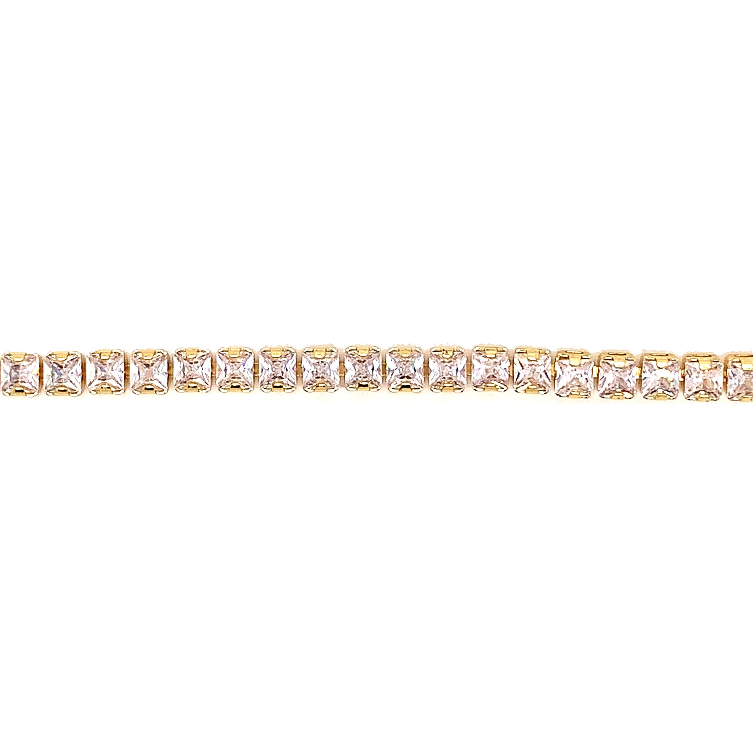 CZ Adjustable Tennis Bracelet - Gold Plated