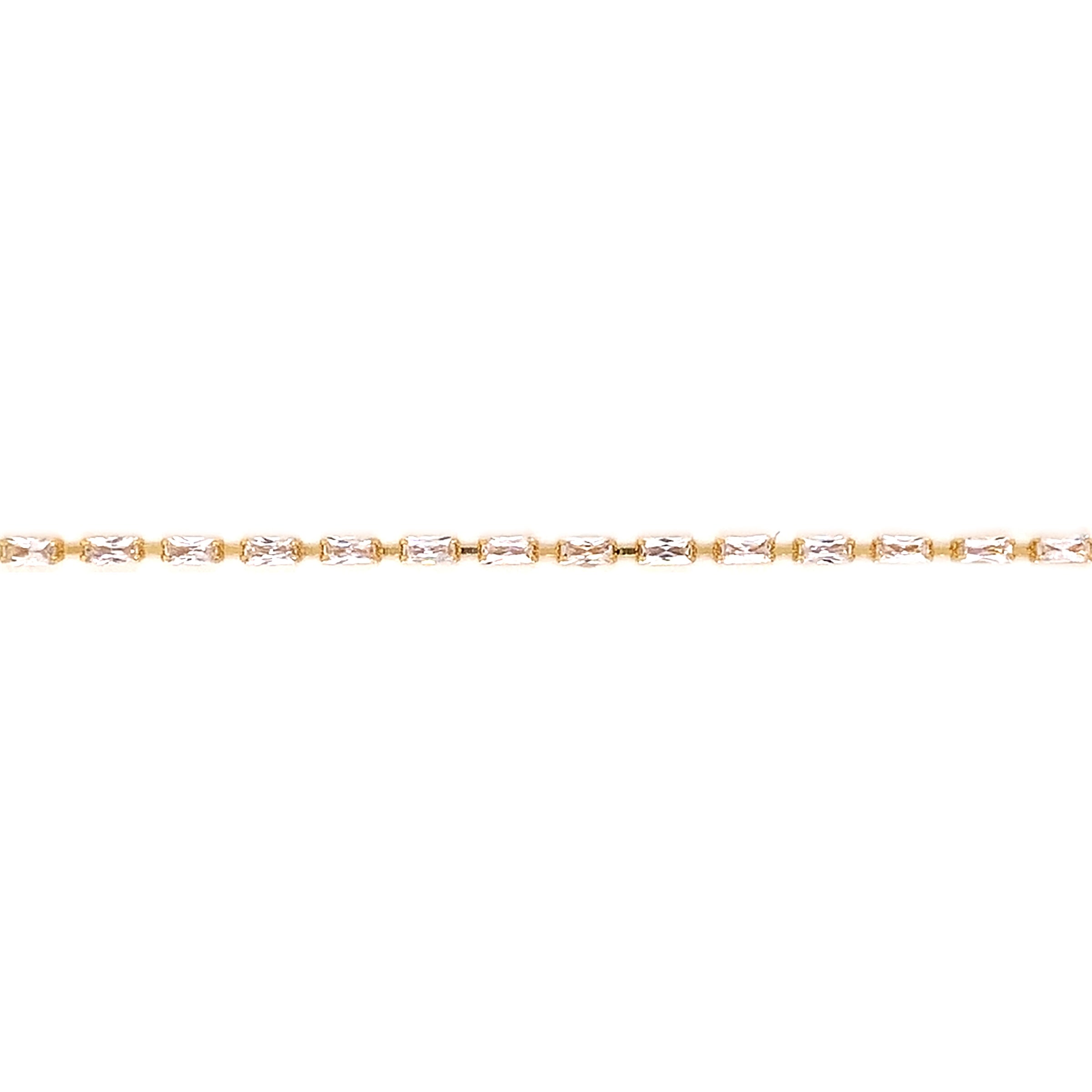 CZ Adjustable Tennis Bracelet - Gold Plated