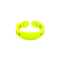 Neon Yellow Enamel Adjustable Link Ring