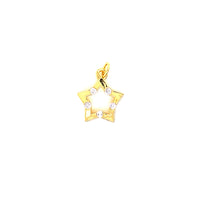 CZ Outline Star Charm - Gold Plated