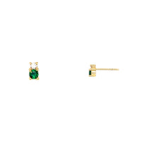 Emerald CZ Stud - Gold Plated