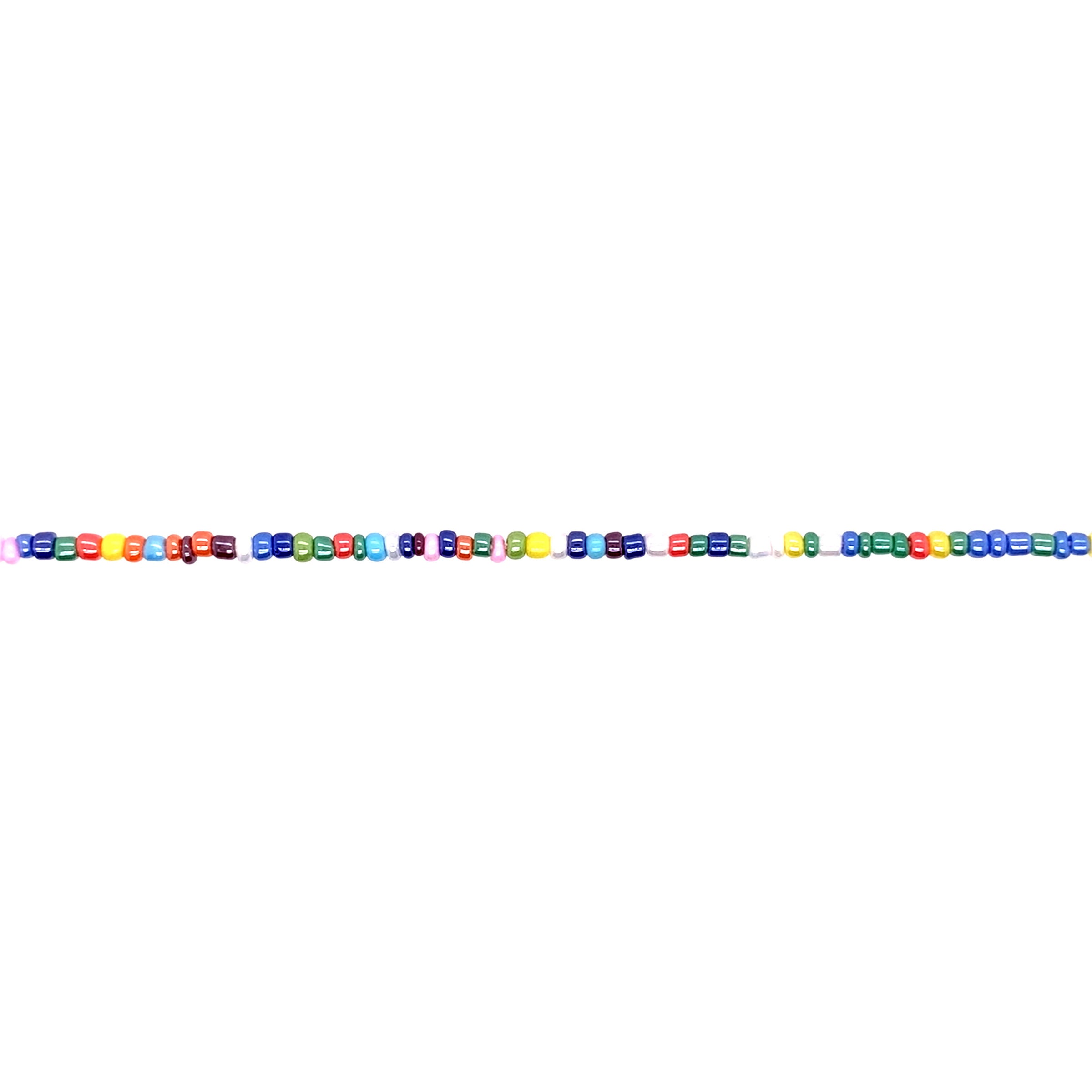 2mm Multicolor Seed Beads - 24" Strand