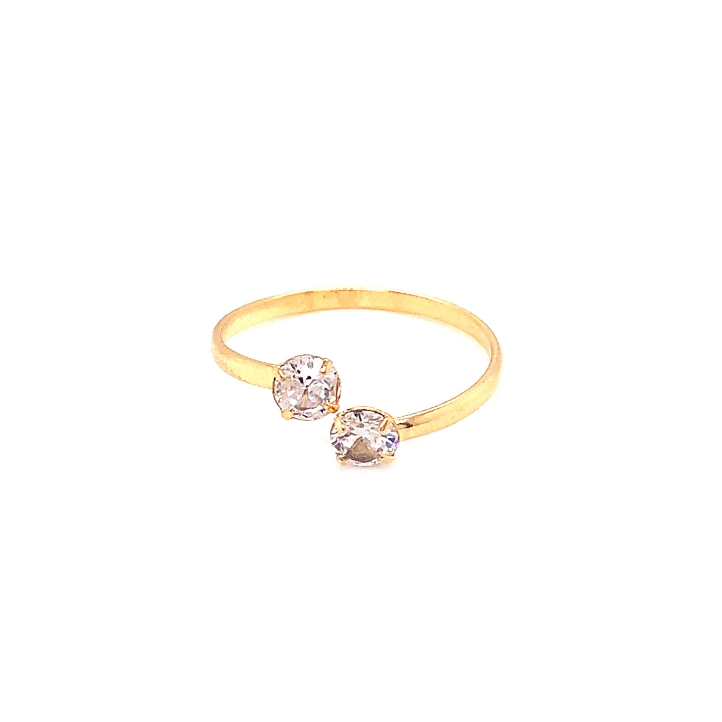 CZ Adjustable Ring - Gold Filled