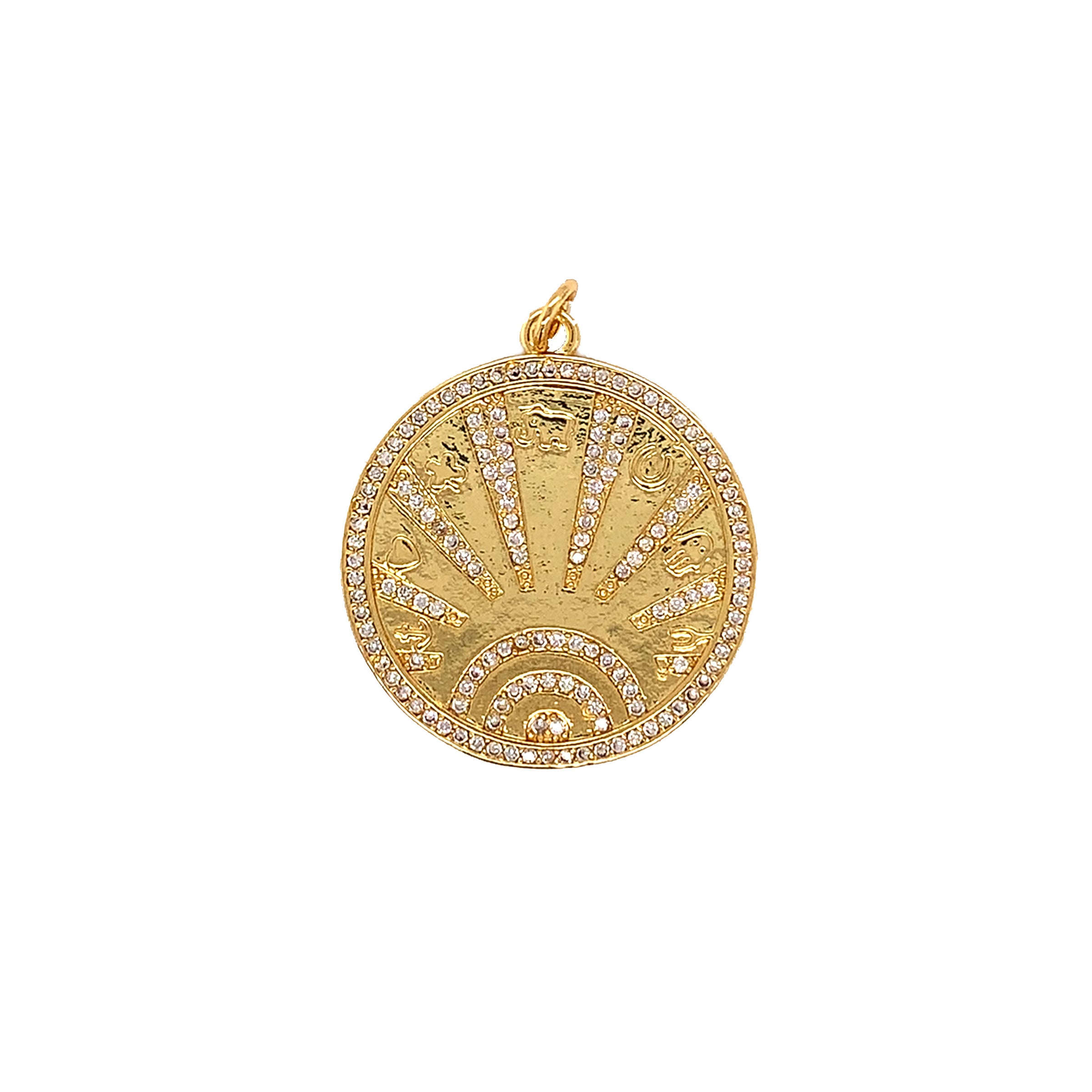 CZ Lucky Eye Pendant - Gold Plated