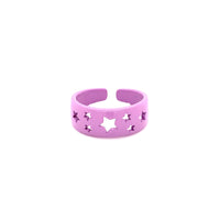 Purple Enamel Star Ring