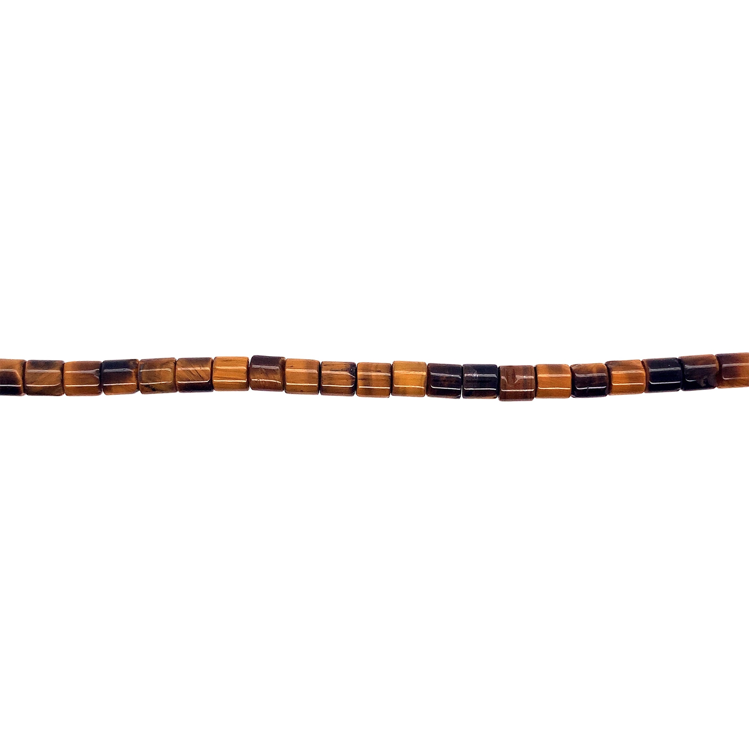 4x4mm Tiger Eye Gemstone Tubes