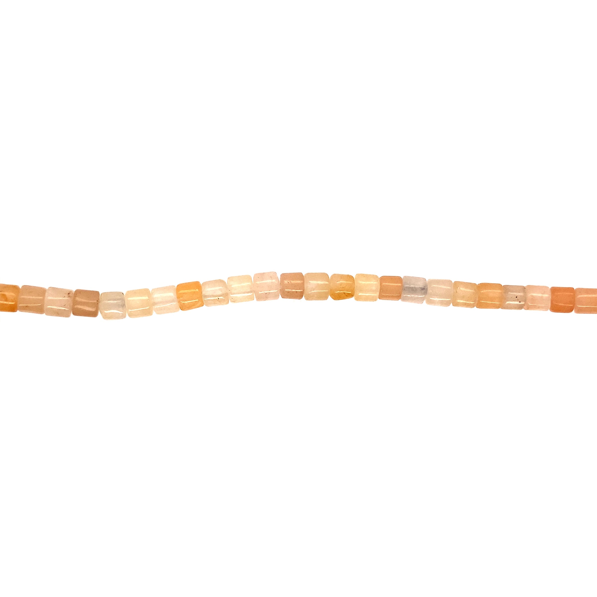 4x4mm Yellow Jade Gemstone Tubes