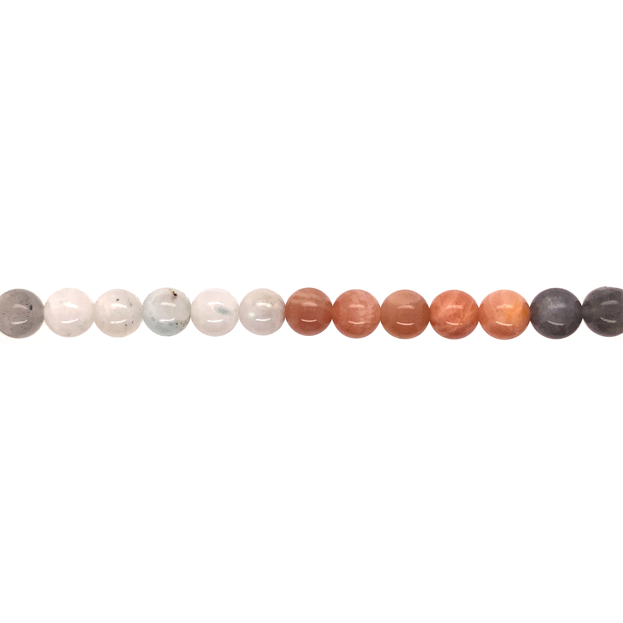 8mm Mixed Natural Gemstones - Round