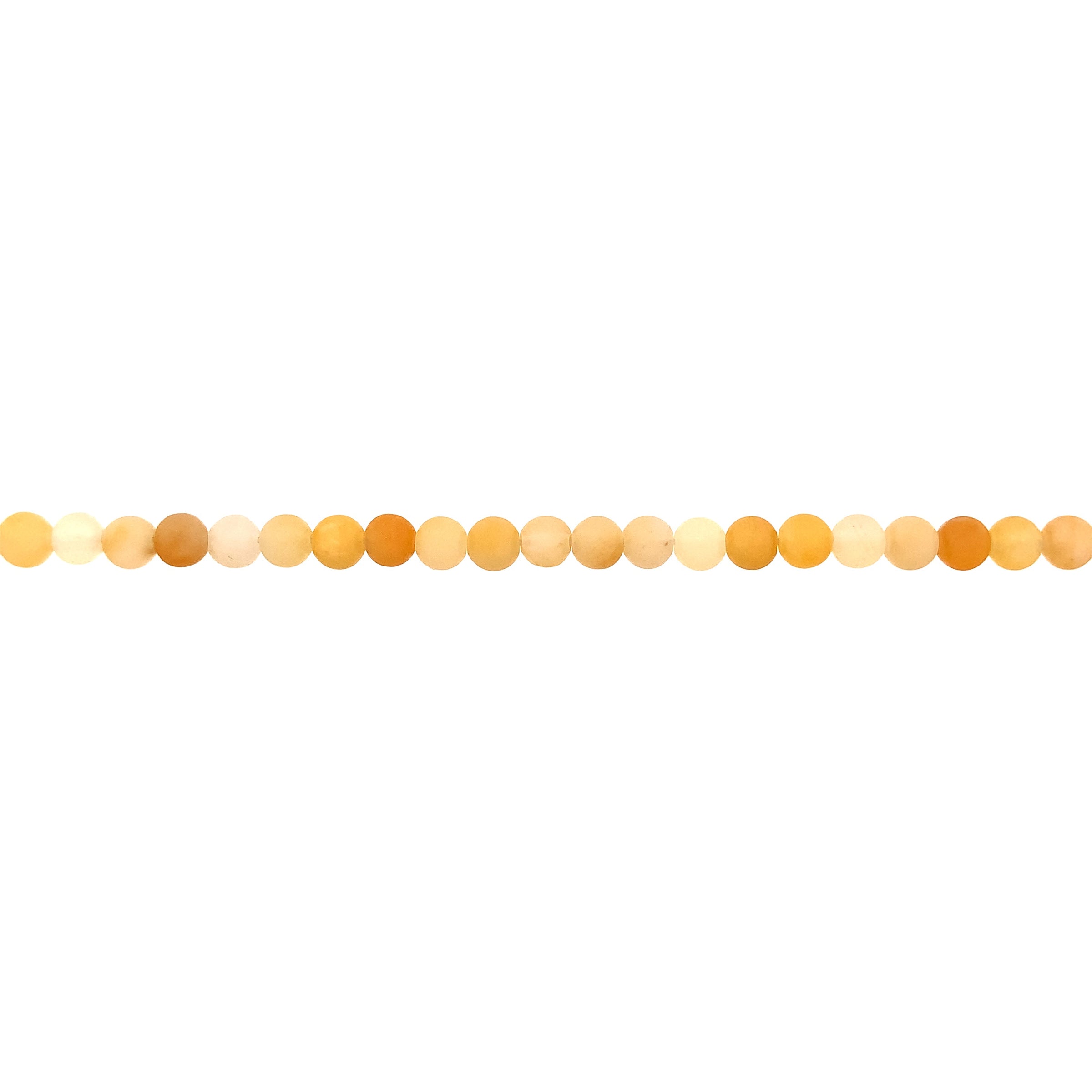 4mm Matte Yellow Aventurine - Round