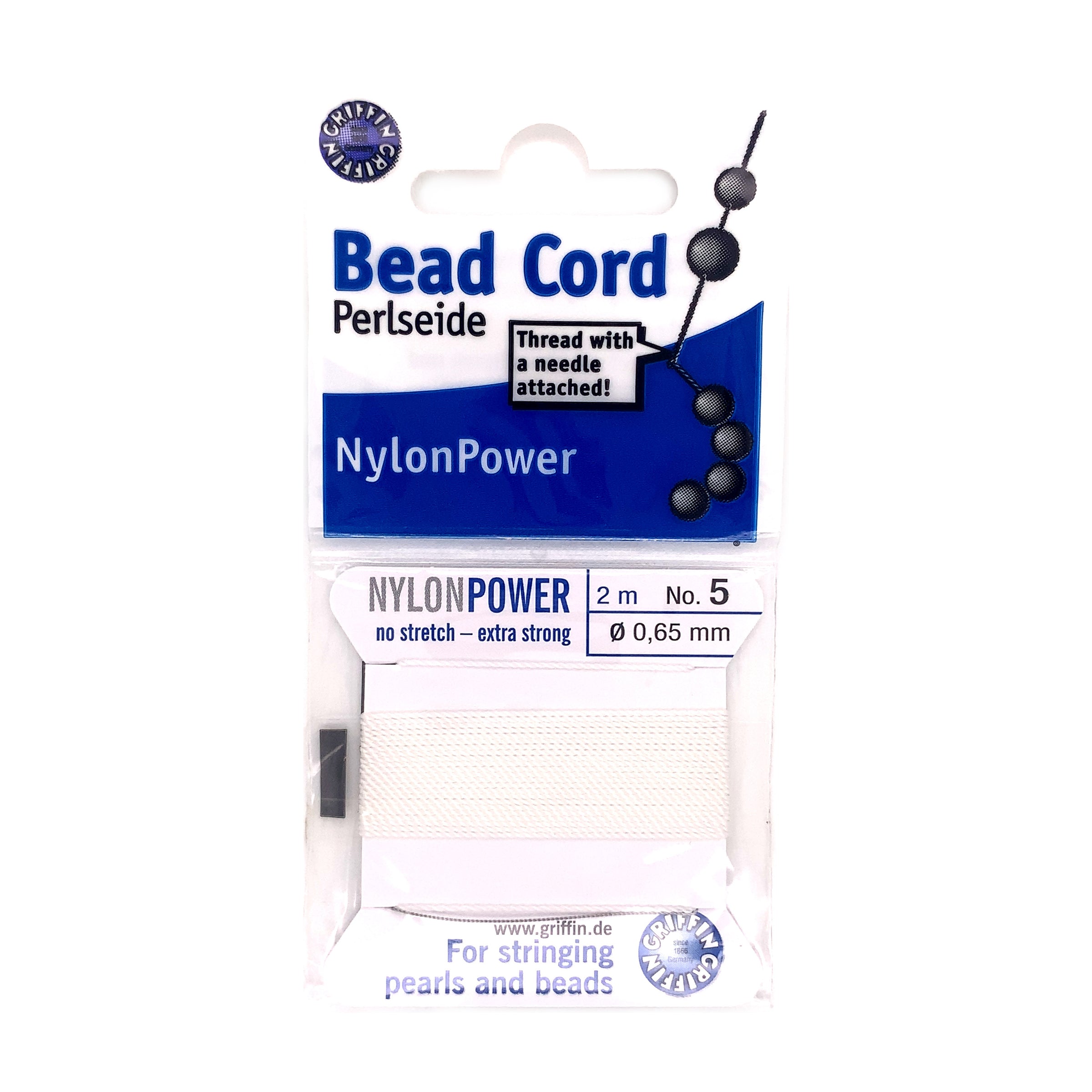 Griffin Nylon BD Cord White 0.65mm