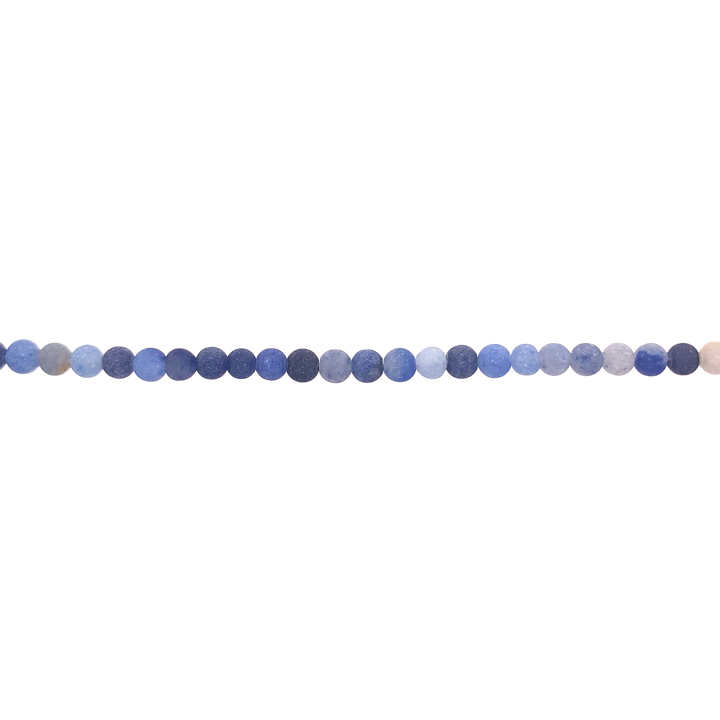 4mm Matte Blue Aventurine - Round