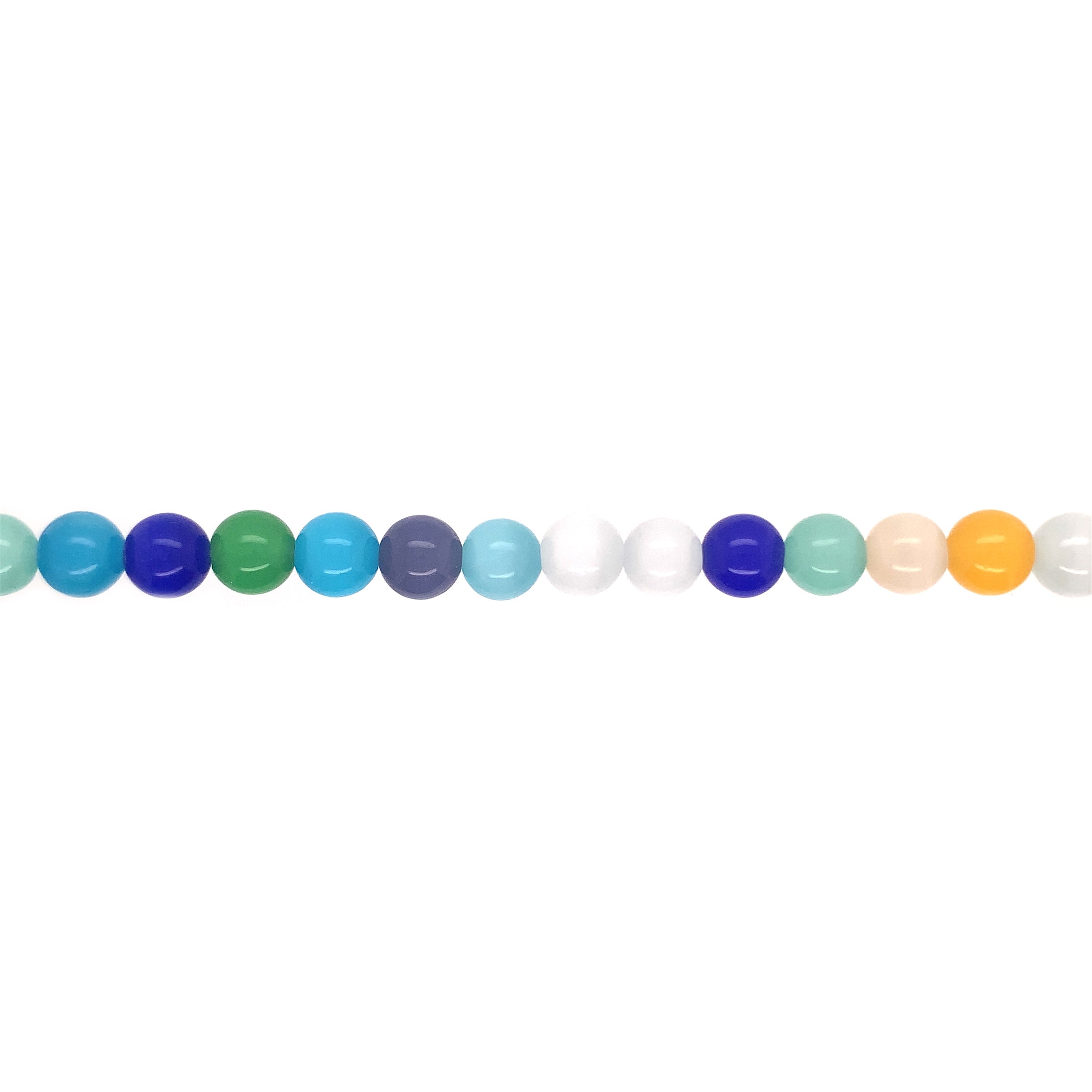 8mm Mixed Cats Eye - Round