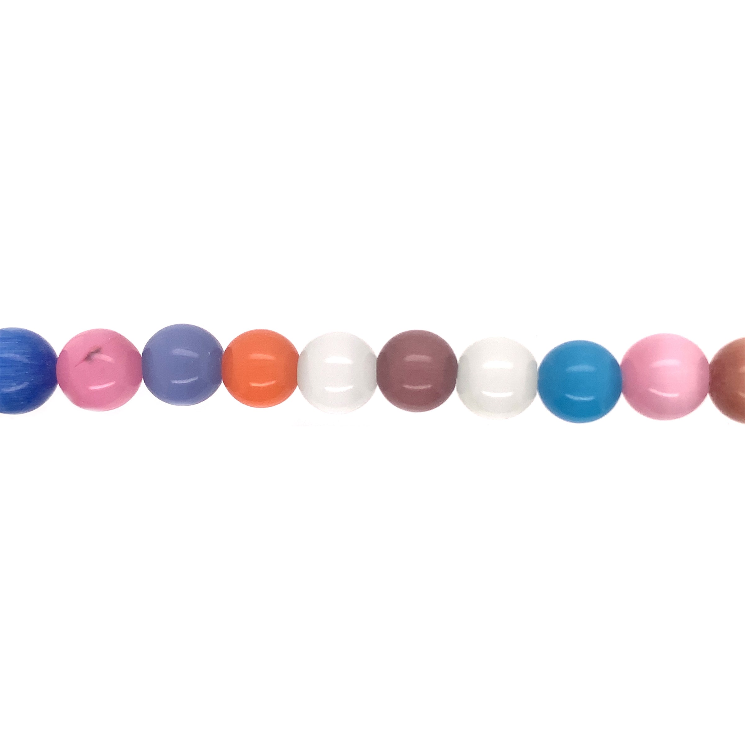 12mm Mixed Cats Eye - Round