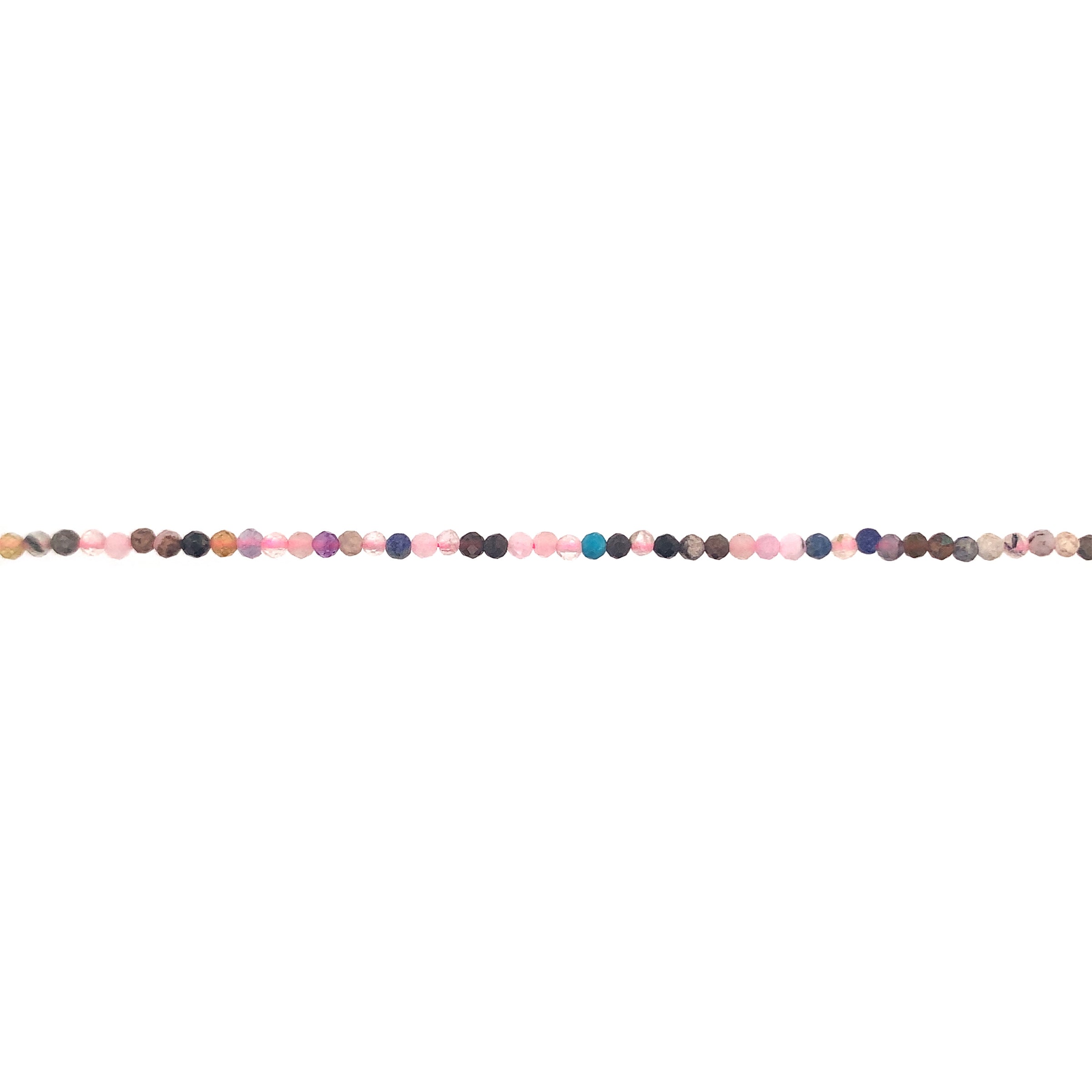 2mm Mixed Gemstone Beads - Faceted