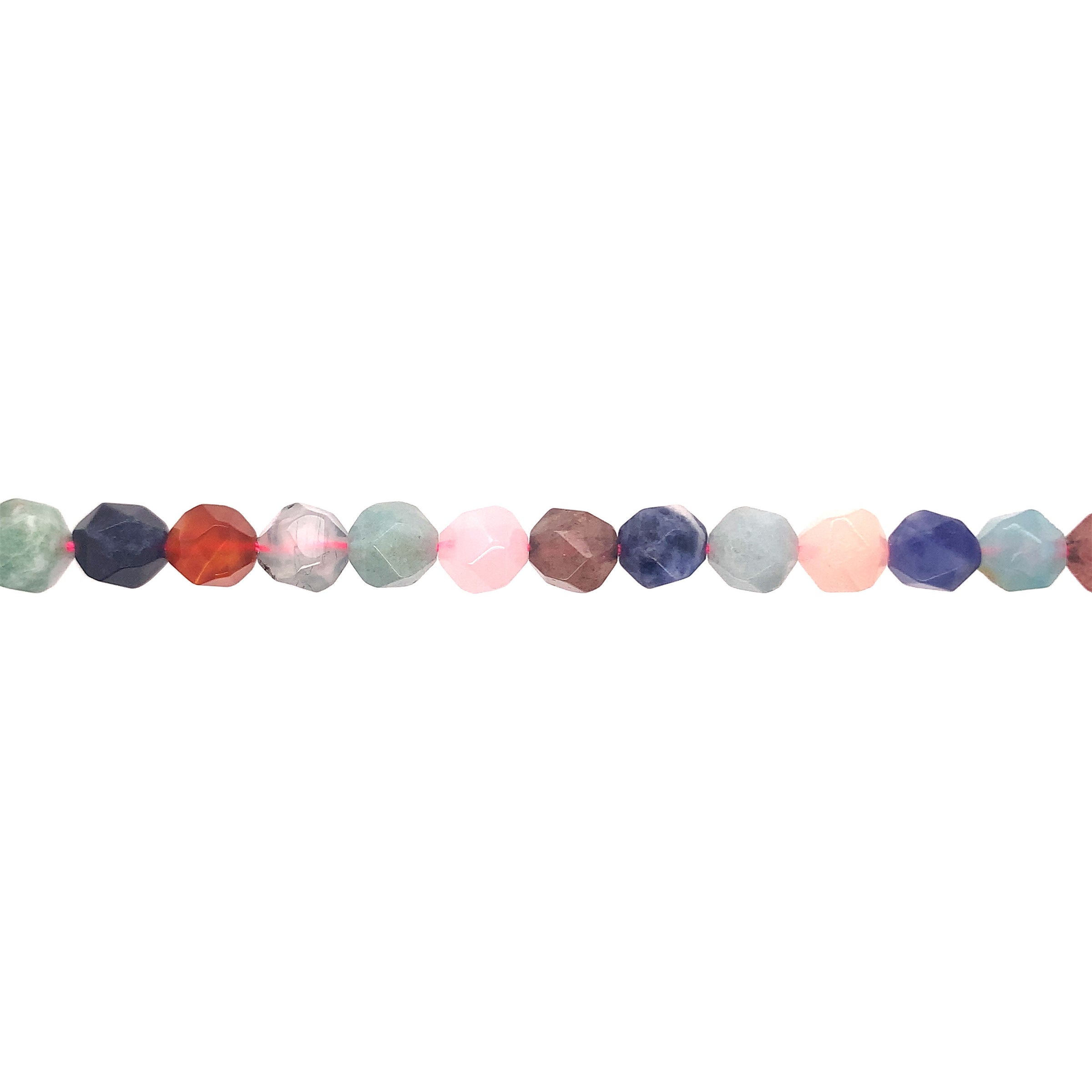8mm Mixed Gemstone Beads - Faceted
