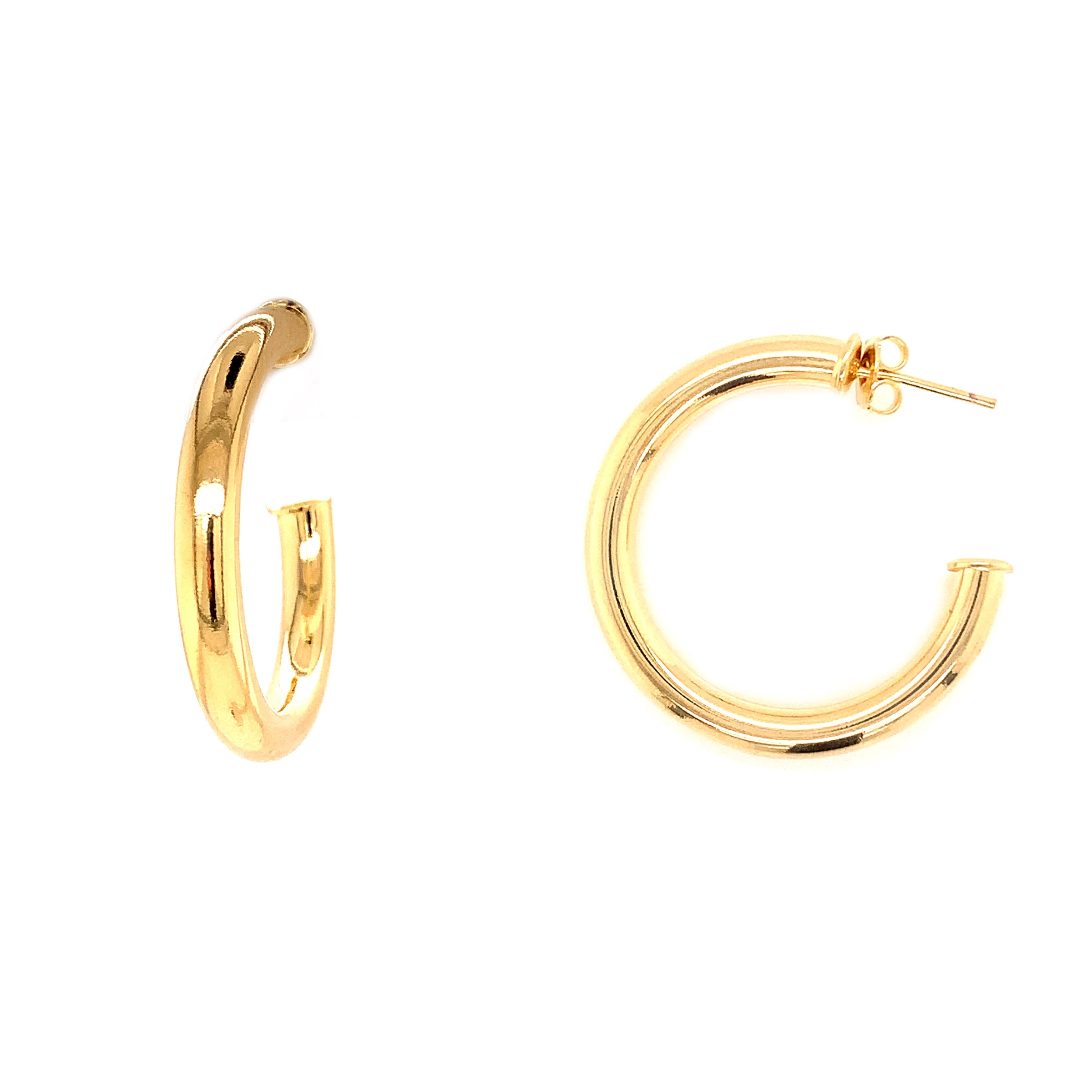 4mm x 33mm Hoops - Gold Filled