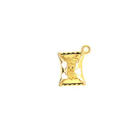 White Enamel Candy Charm - Gold Plated