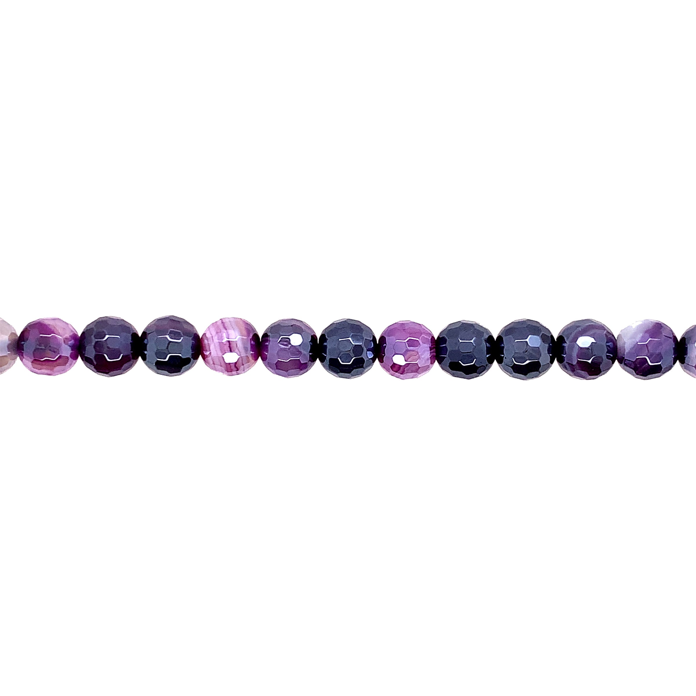 6mm Plated Purple Agate - Faceted