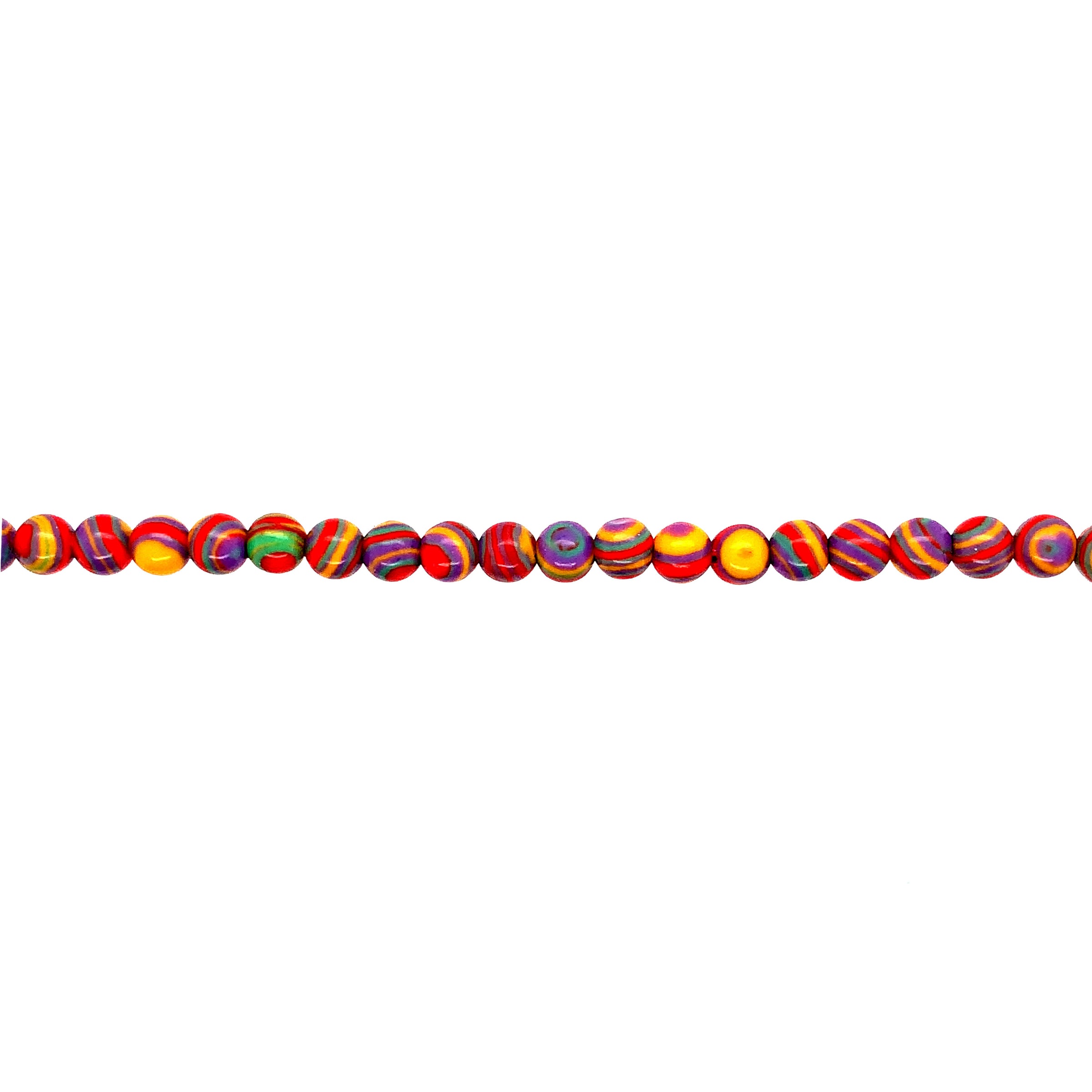 4mm Rainbow Howlite - Round