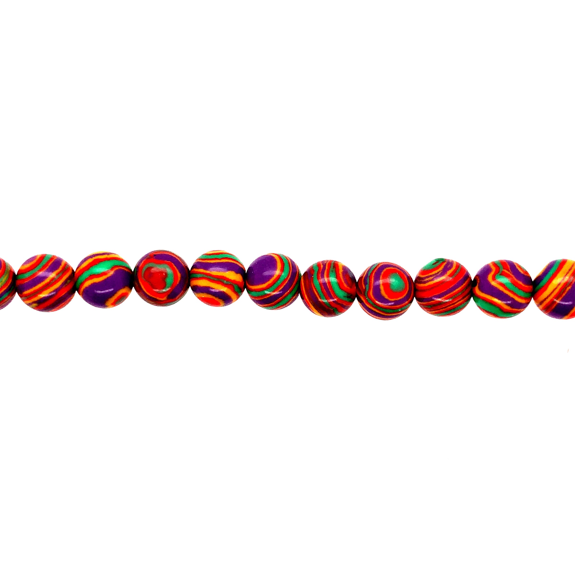8mm Rainbow Howlite - Round