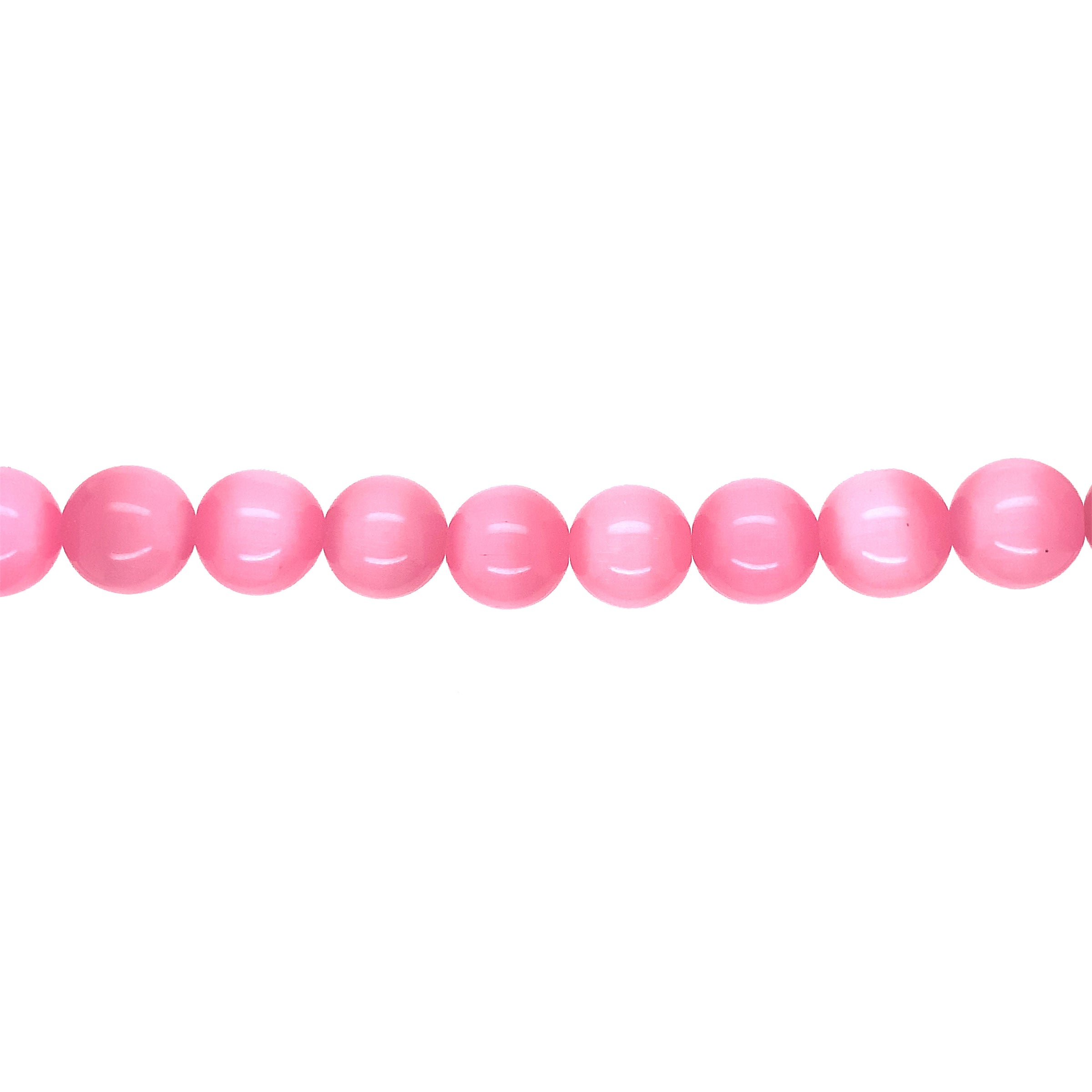 12mm Pink Cats Eye - Round