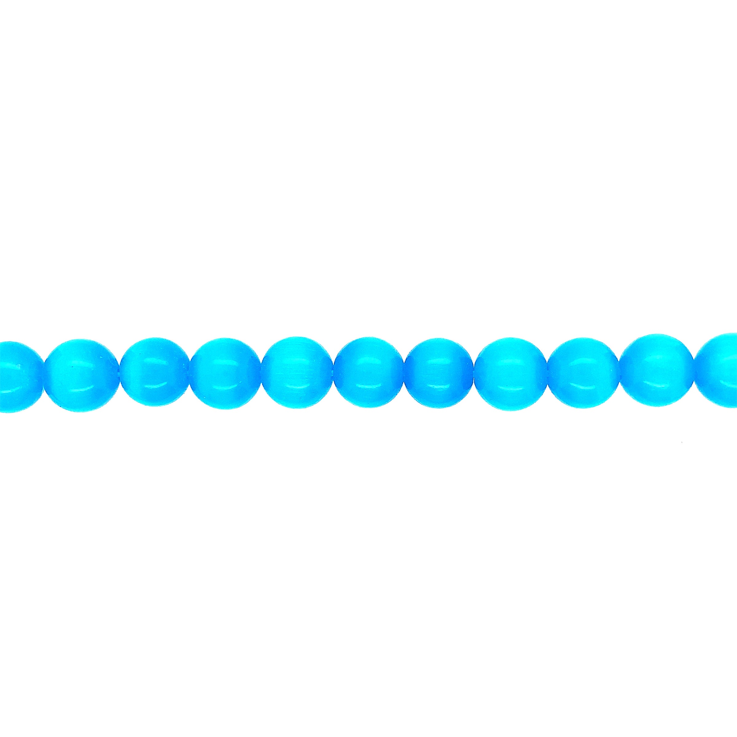 10mm Sky Blue Cats Eye - Round