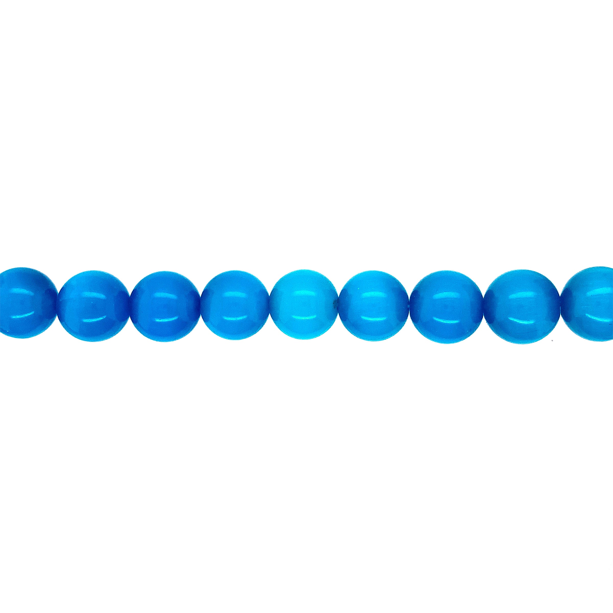 12mm Sky Blue Cats Eye - Round