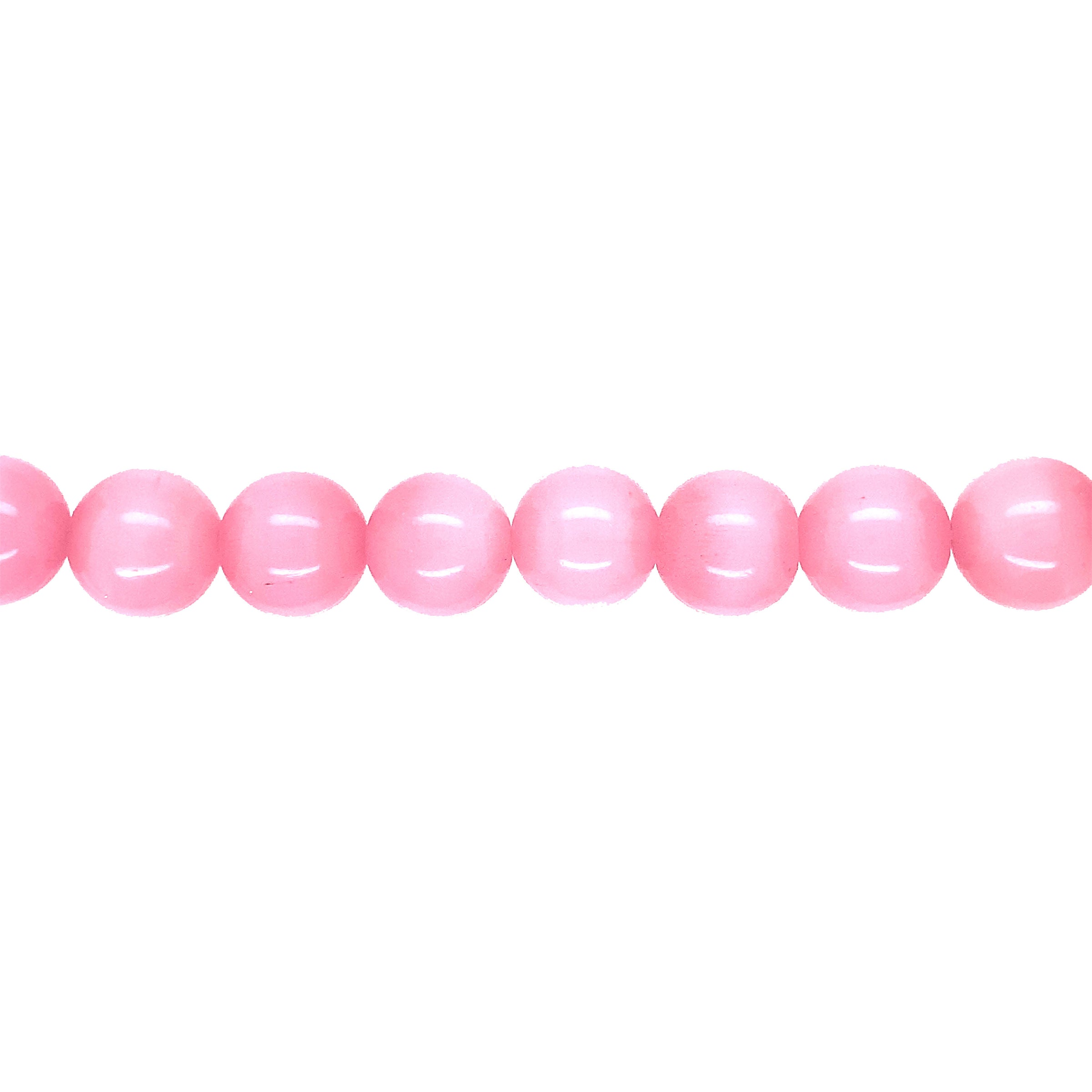 12mm Light Pink Cats Eye - Round