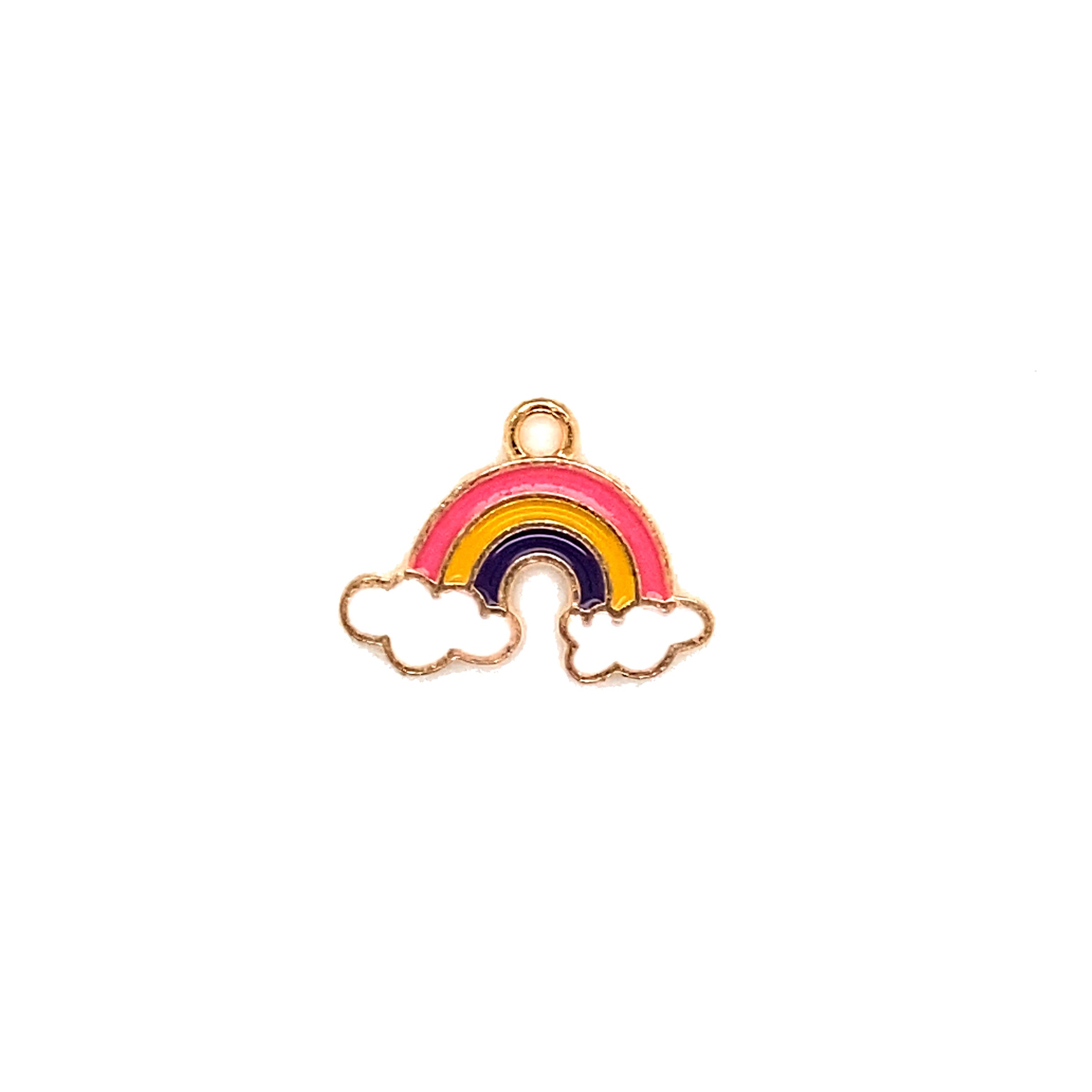 Enamel Pink Rainbow Charm