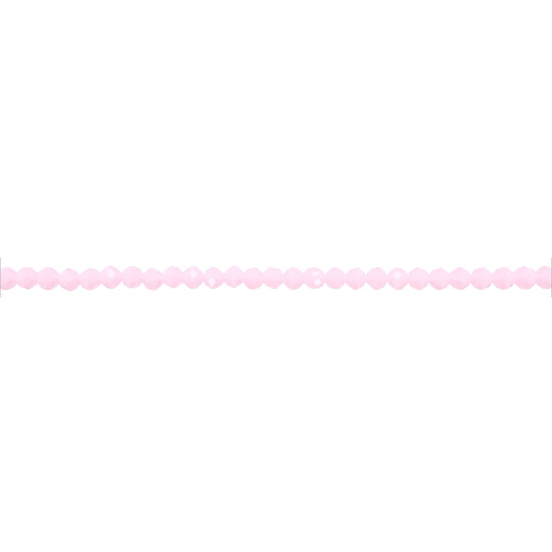 3x4mm Light Pink Crystal - Rondelle