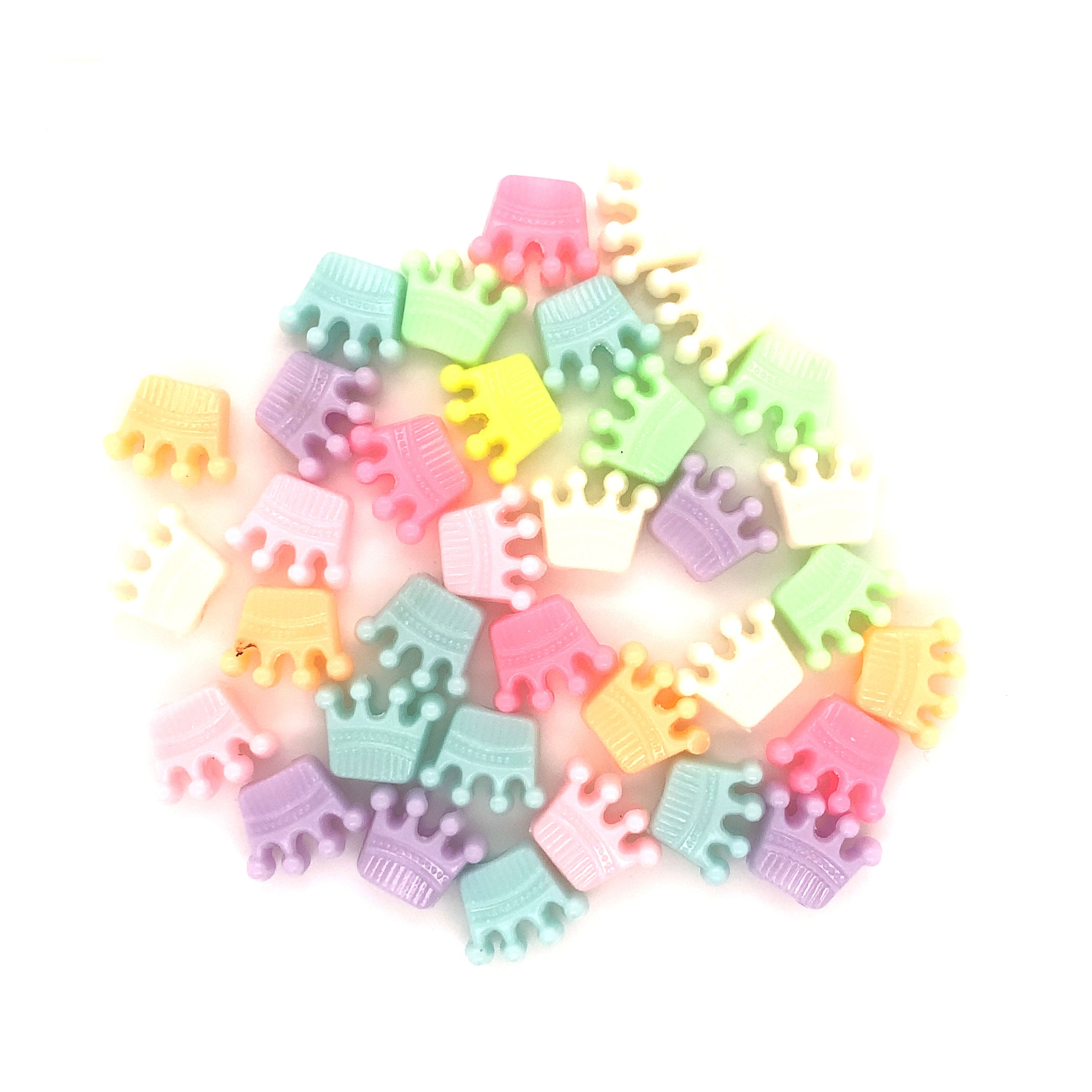 Multicolor Acrylic Crown Beads