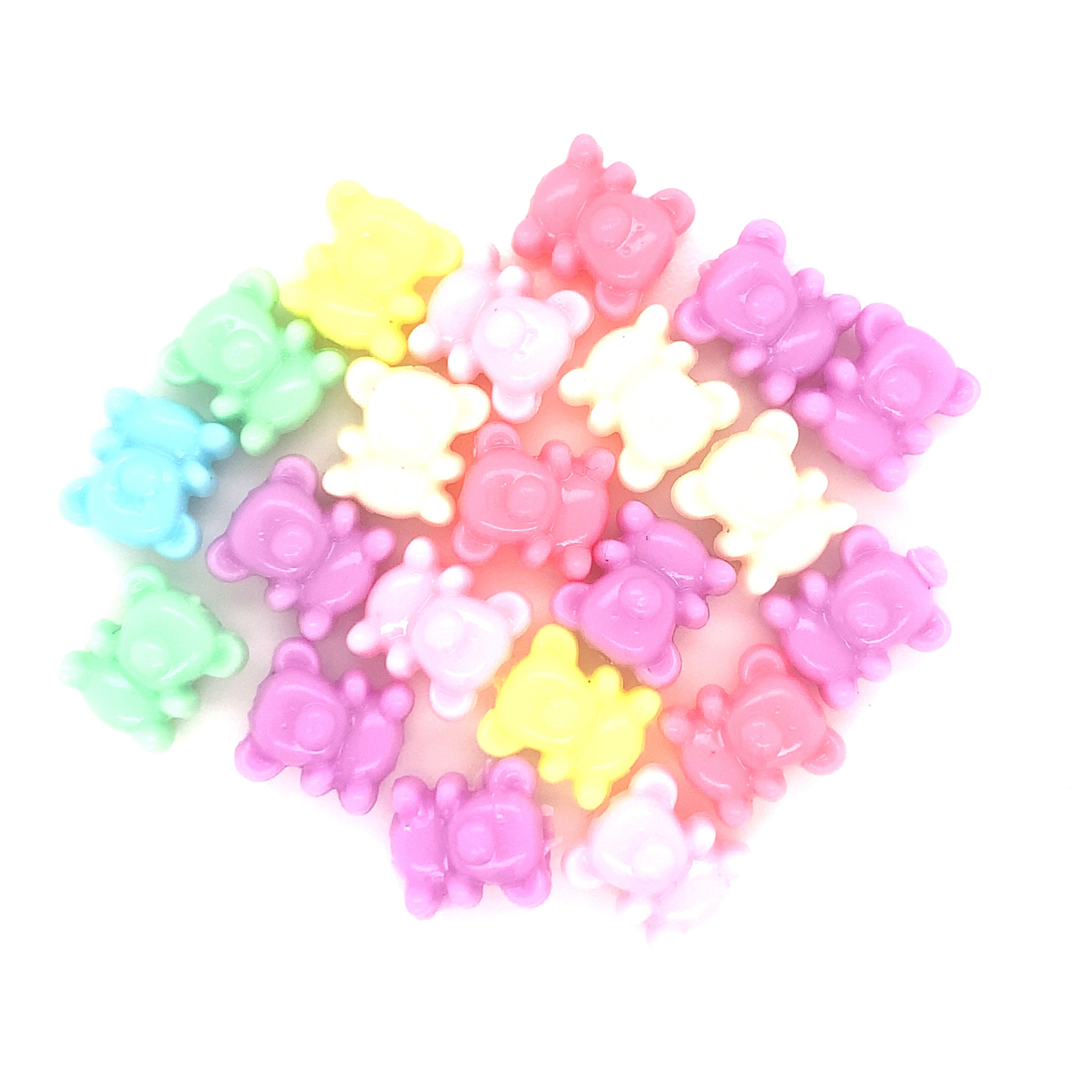 Multicolor Acrylic Bear Beads