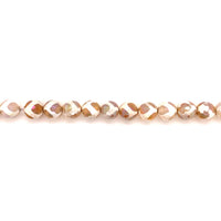 10mm Plated White Tibetan Agate - Faceted