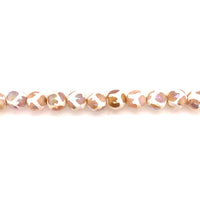 12mm Plated White Tibetan Agate - FacetedAGA