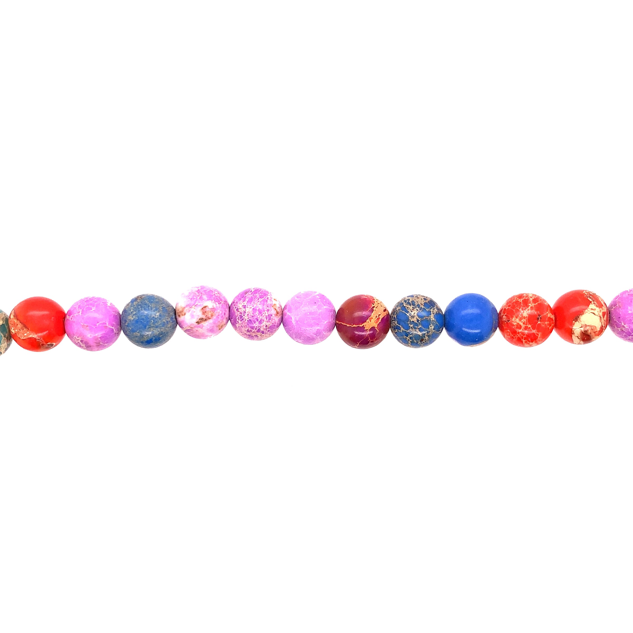8mm Multicolor Jasper - Round