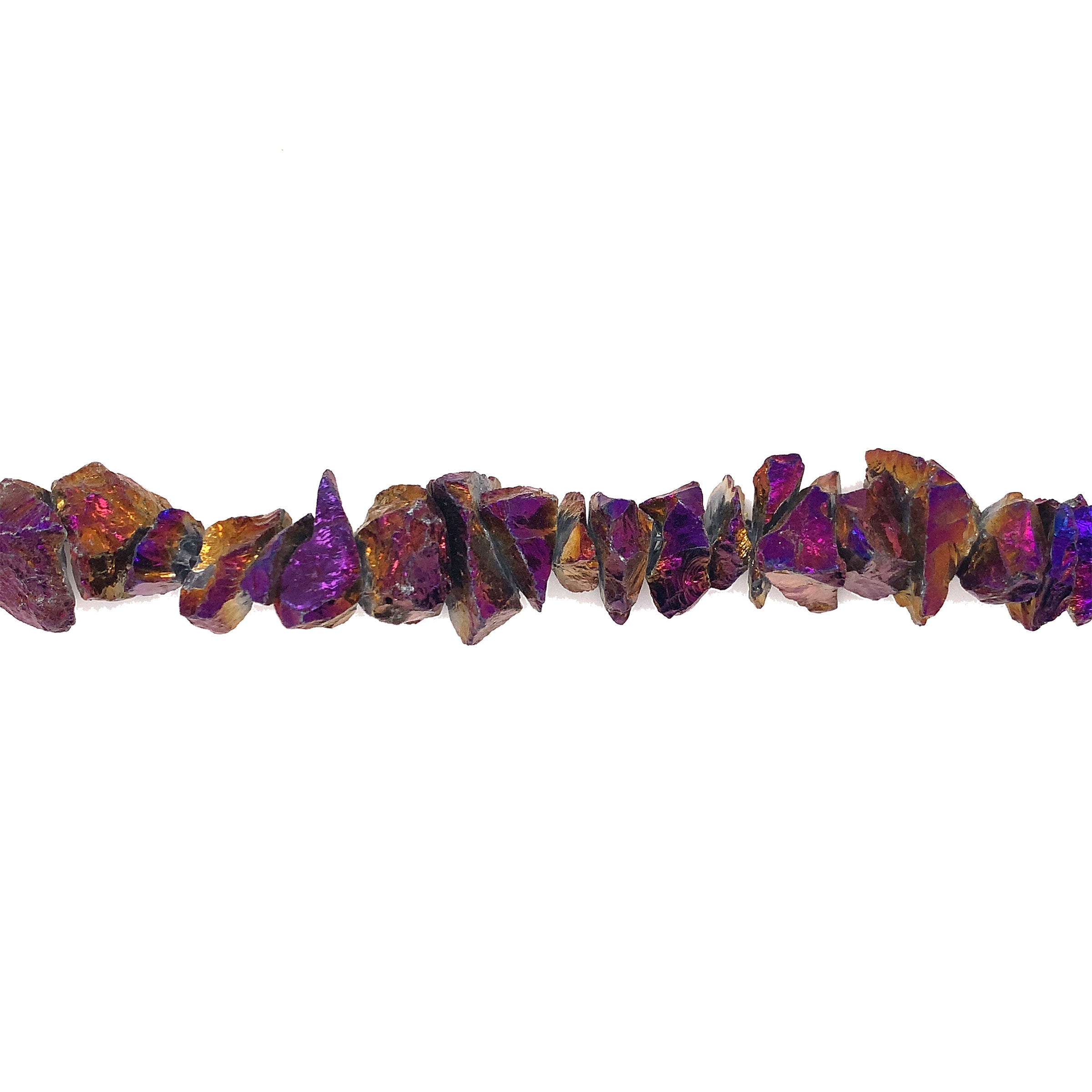 10x25mm Purple Electroplated Rock Crystal Nuggets