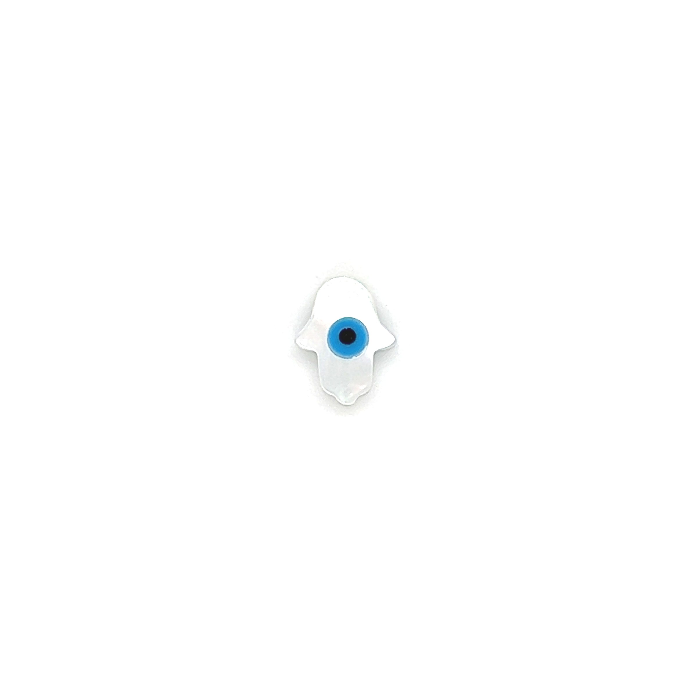 8x10mm Lucky Eye Shell Hamsa Beads