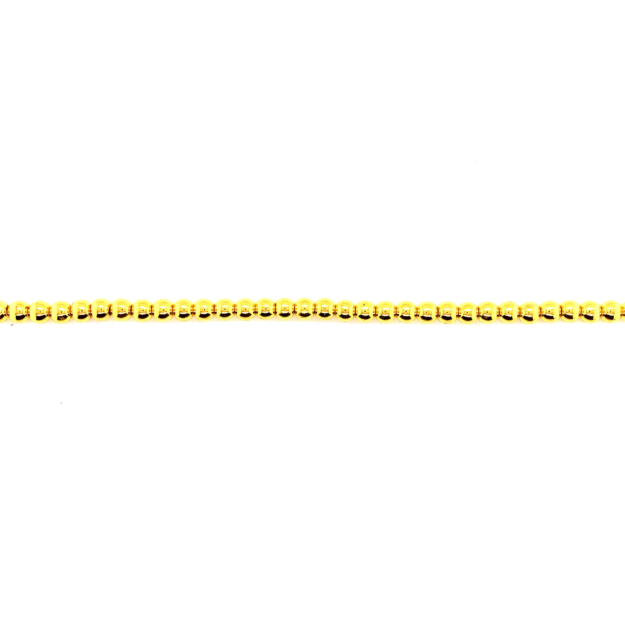 4mm Gold Plated Hematite - Round
